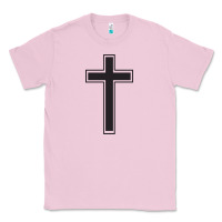Bubblegum Pink Cross Classic Tee - linhVisuals