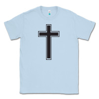 Dusty Blue Cross Classic Tee - linhVisuals