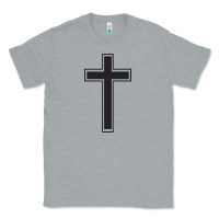 Heather Grey Cross Classic Tee - linhVisuals