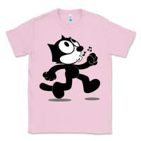 Bubblegum Pink felix the black cat music Classic Tee - linhVisuals
