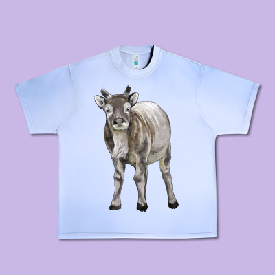 Reindeer Fawn Deer Urban Heavy Tee Designed By Lillyallendesigns