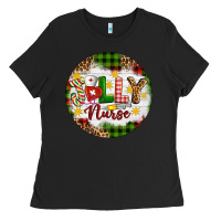 Black Christmas Jolly Nurse Ladies Tee - Artiststas