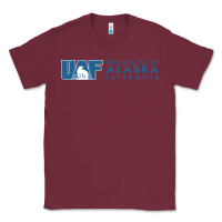 Burgundy University of Alaska Fairbanks Classic Tee - linhVisuals