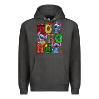 Charcoal Heather ho ho ho stitch Premium Hoodie - AdoDesignShop