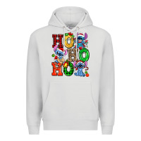 Dove Grey ho ho ho stitch Premium Hoodie - AdoDesignShop