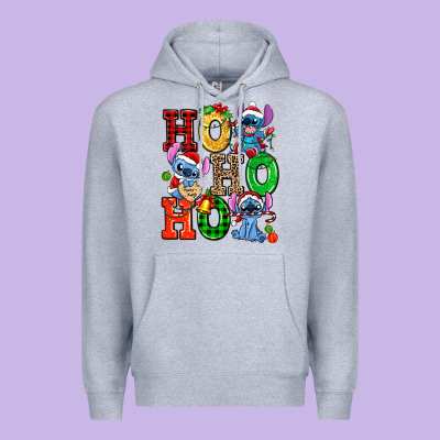 Ho Ho Ho Stitch Premium Hoodie Designed By Adodesignshop