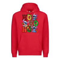 Red ho ho ho stitch Premium Hoodie - AdoDesignShop