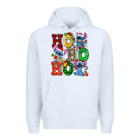 White ho ho ho stitch Premium Hoodie - AdoDesignShop