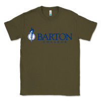 Army Green Barton College Classic Tee - linhVisuals