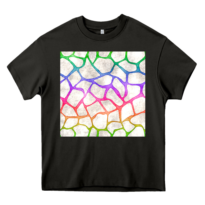 Watercolor Rainbow Giraffe Seamless Pattern Heavy Core Tee by BundleAndBundleShop | Teevron