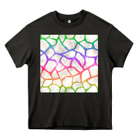 Asphalt Watercolor Rainbow Giraffe Seamless Pattern Heavy Core Tee - BundleAndBundleShop