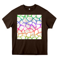 Chocolate Brown Watercolor Rainbow Giraffe Seamless Pattern Heavy Core Tee - BundleAndBundleShop