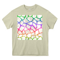 Mossy Watercolor Rainbow Giraffe Seamless Pattern Heavy Core Tee - BundleAndBundleShop