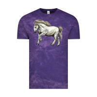 Cloud Purple percheron horse Vintage Tee - LillyAllenDesigns