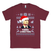 Burgundy vladimir putin merry christmas Classic Tee - linhVisuals