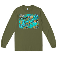 Army Green gemstone cowhide glitter background Long Sleeve Tee - Artiststas