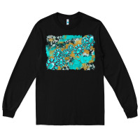 Black gemstone cowhide glitter background Long Sleeve Tee - Artiststas