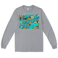 Heather Grey gemstone cowhide glitter background Long Sleeve Tee - Artiststas