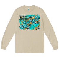 Mushroom gemstone cowhide glitter background Long Sleeve Tee - Artiststas