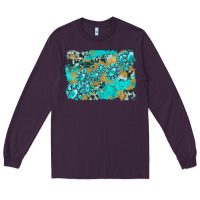 Plum gemstone cowhide glitter background Long Sleeve Tee - Artiststas
