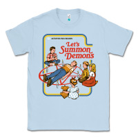 Dusty Blue let's summon demons Classic Tee - linhVisuals