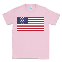 Bubblegum Pink american flag Classic Tee - linhVisuals