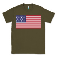 Army Green american flag Classic Tee - linhVisuals