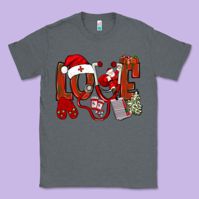 Christmas Love Nurse Bbs Classic Tee Designed By Bundleandbundleshop