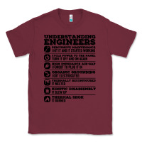 Burgundy understanding engineers funny Classic Tee - linhVisuals