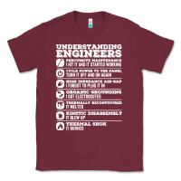 Burgundy understanding engineers funny Classic Tee - linhVisuals