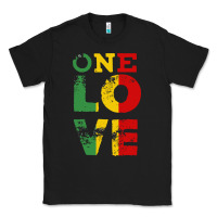 Black one love rasta reggae Classic Tee - linhVisuals