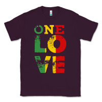 Plum one love rasta reggae Classic Tee - linhVisuals