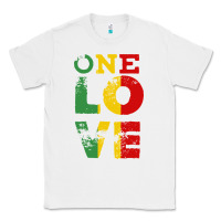 White one love rasta reggae Classic Tee - linhVisuals