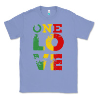 Colony Blue one love rasta reggae Classic Tee - linhVisuals