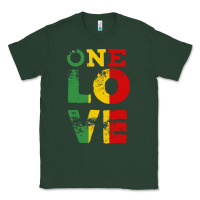 Sports Green one love rasta reggae Classic Tee - linhVisuals