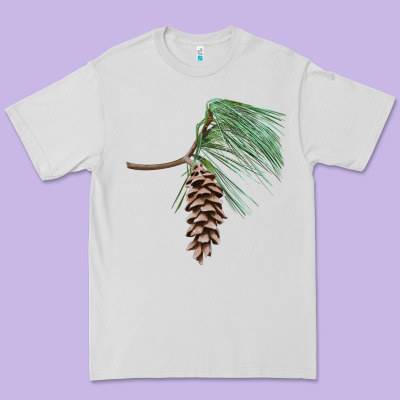 White Pine Cone Premium Tee Designed By Lillyallendesigns