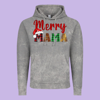 Merry Mama Vintage Hoodie Designed By Barkaloodesign