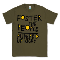 Army Green Foster The People Pumped Up Kicks Classic Tee - linhVisuals