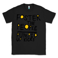 Black Foster The People Pumped Up Kicks Classic Tee - linhVisuals