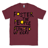 Burgundy Foster The People Pumped Up Kicks Classic Tee - linhVisuals