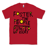 Red Foster The People Pumped Up Kicks Classic Tee - linhVisuals
