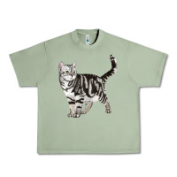 Oil Green American Shorthair Cat Urban Heavy Tee - LillyAllenDesigns