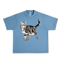 Pebble Blue American Shorthair Cat Urban Heavy Tee - LillyAllenDesigns