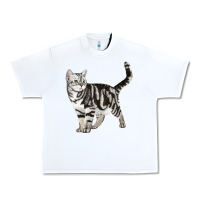 White American Shorthair Cat Urban Heavy Tee - LillyAllenDesigns