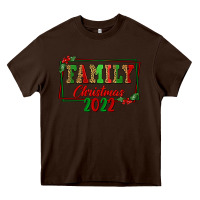 Chocolate Brown Family Christmas 2022 Heavy Core Tee - FaDigitalArtStudio