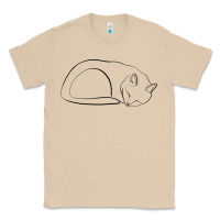 Mushroom Sleeping Cat Line Art Classic Tee - linhVisuals