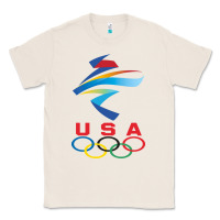 Natural USA OLYMPIC RINGS Classic Tee - linhVisuals