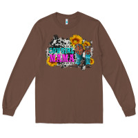 Chestnut cowgirl mama with boots and sunflowers and cowhide Long Sleeve Tee - Artiststas