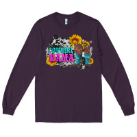 Plum cowgirl mama with boots and sunflowers and cowhide Long Sleeve Tee - Artiststas