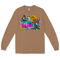 Toasted Coconut cowgirl mama with boots and sunflowers and cowhide Long Sleeve Tee - Artiststas
